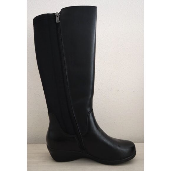 Propet WFX195L Women Sz 7.5X (2E) Black West Knee-High Leather Riding Boots - Picture 5 of 14